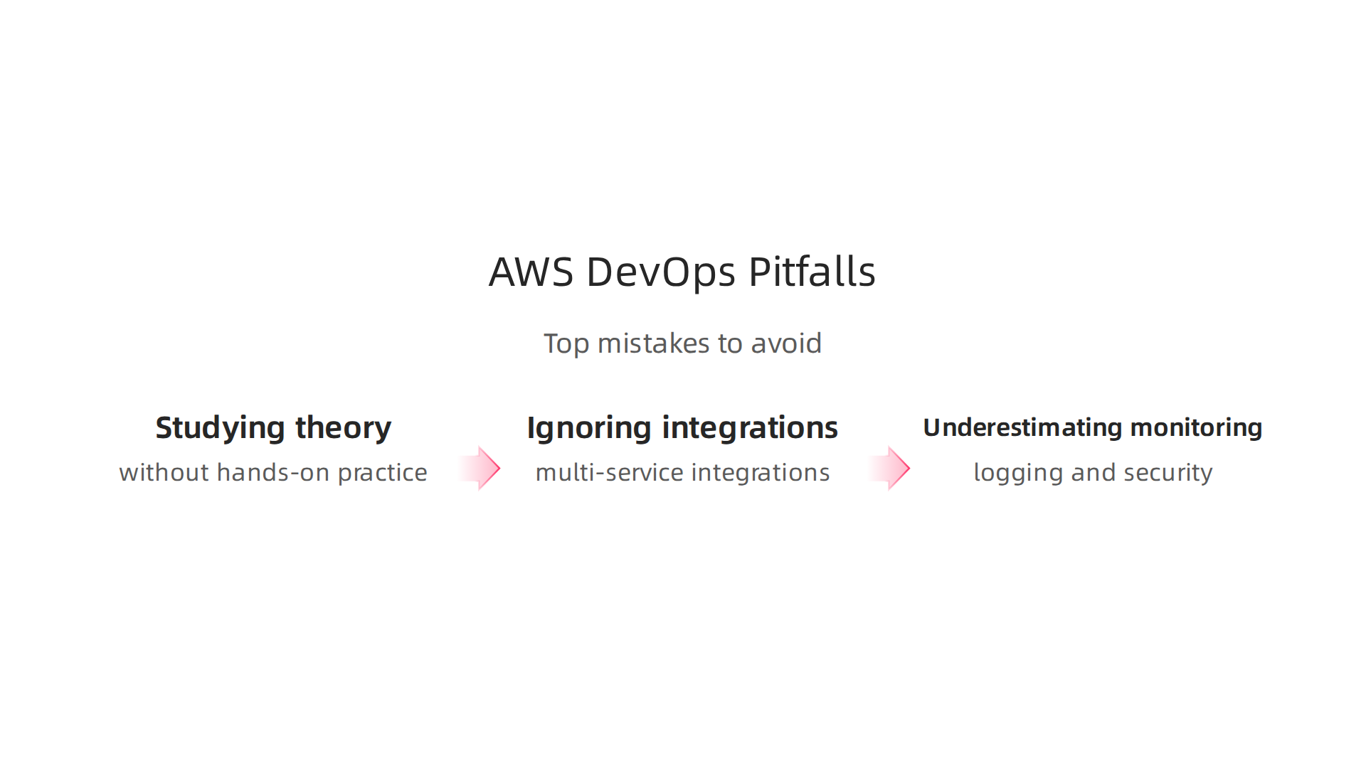 Three critical mistakes to avoid when preparing for the AWS DevOps Engineer Professional certification.