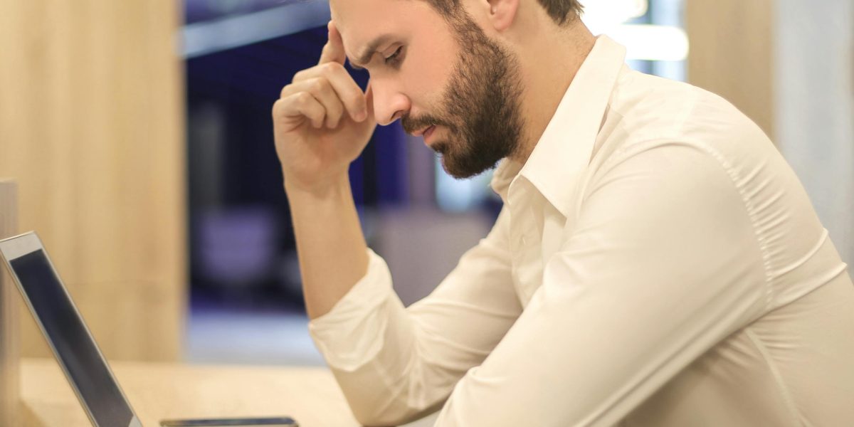 A professional critically evaluating information, symbolizing the need for human judgment with AI output.