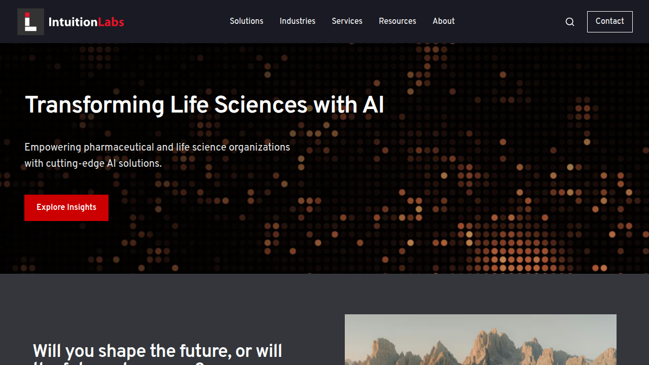 The official website for IntuitionLabs, an organization focused on AI and related disciplines.