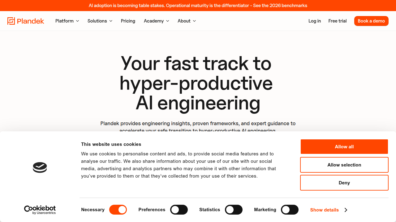Learn more about engineering productivity benchmarks and AI's impact at Plandek.