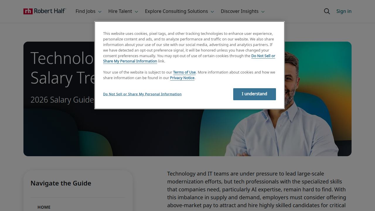 Access the Robert Half 2026 Tech and IT Salaries and Compensation Trends report.