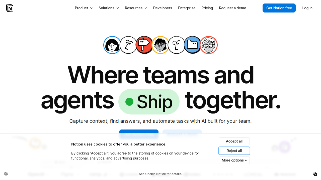 The Notion platform offers collaborative workspaces used by millions, embodying the spirit of innovation interns contribute to.