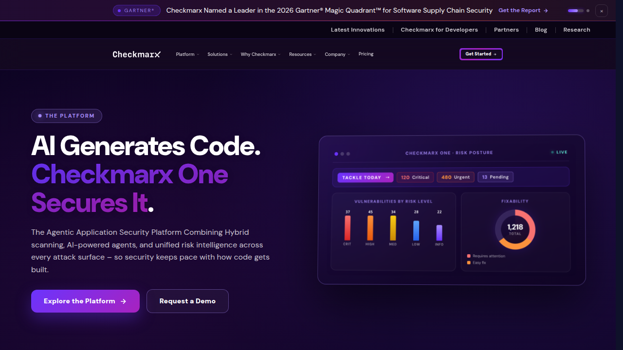 Discover software security solutions and developer tools from Checkmarx.