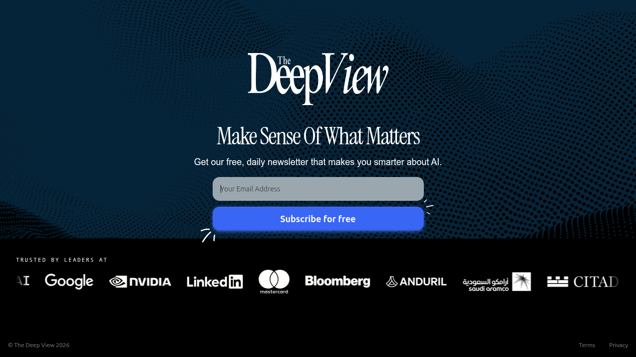 Screenshot of The AI Newsletter Worth Reading subscription page, offering daily AI updates.