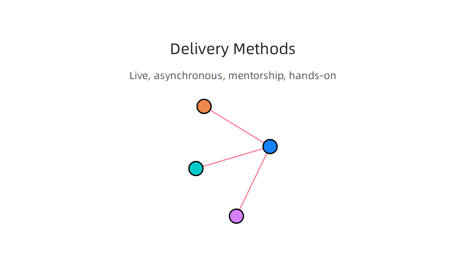 Various delivery methods ensure comprehensive and engaging software developer training.